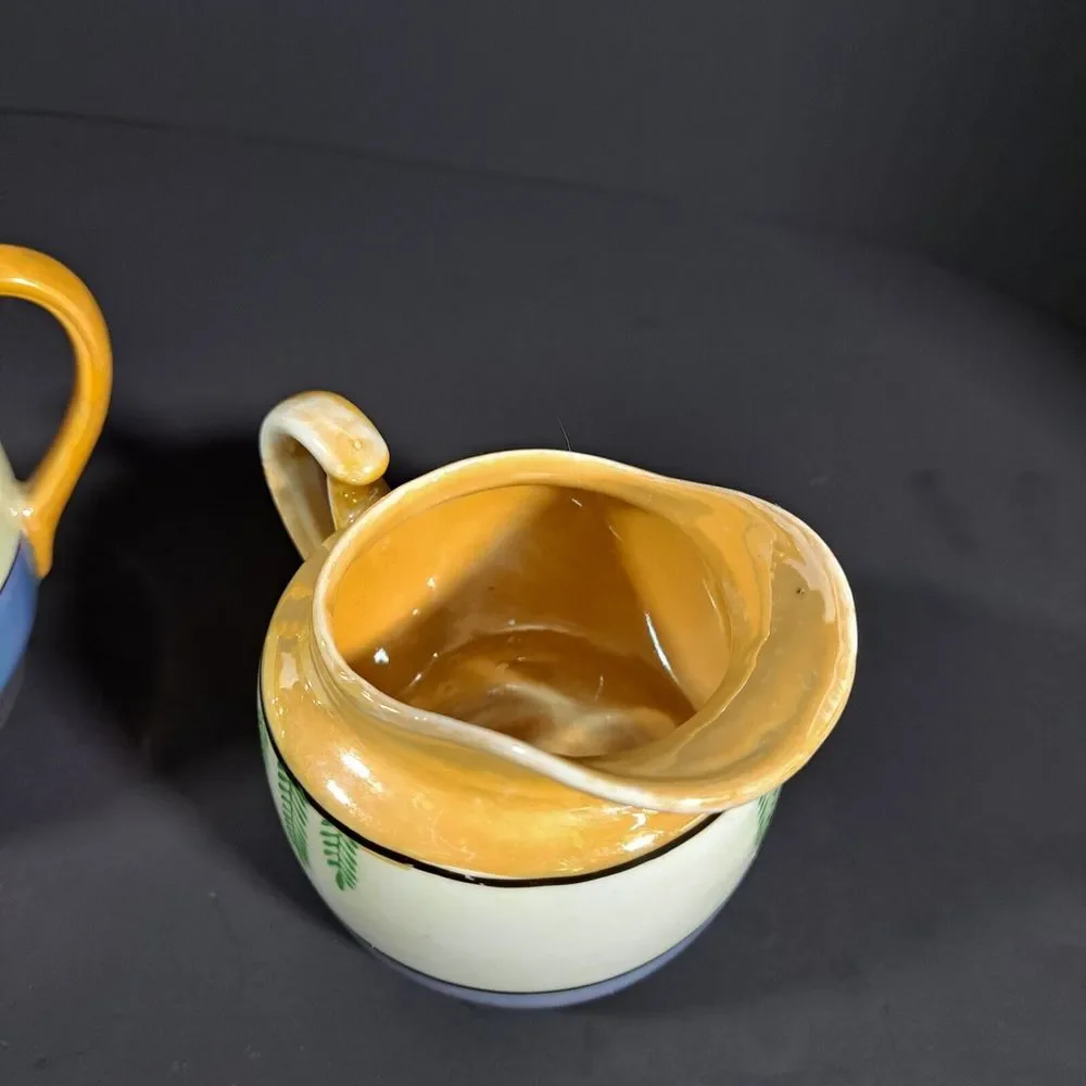 Noritake Lusterware Pagoda Porcelain‎ Cream & Sugar Japan